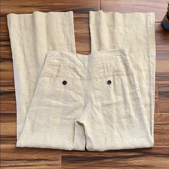 Anthro {Elevenses} 100% Linen Wide-leg Pants TALL - Picture 4 of 9